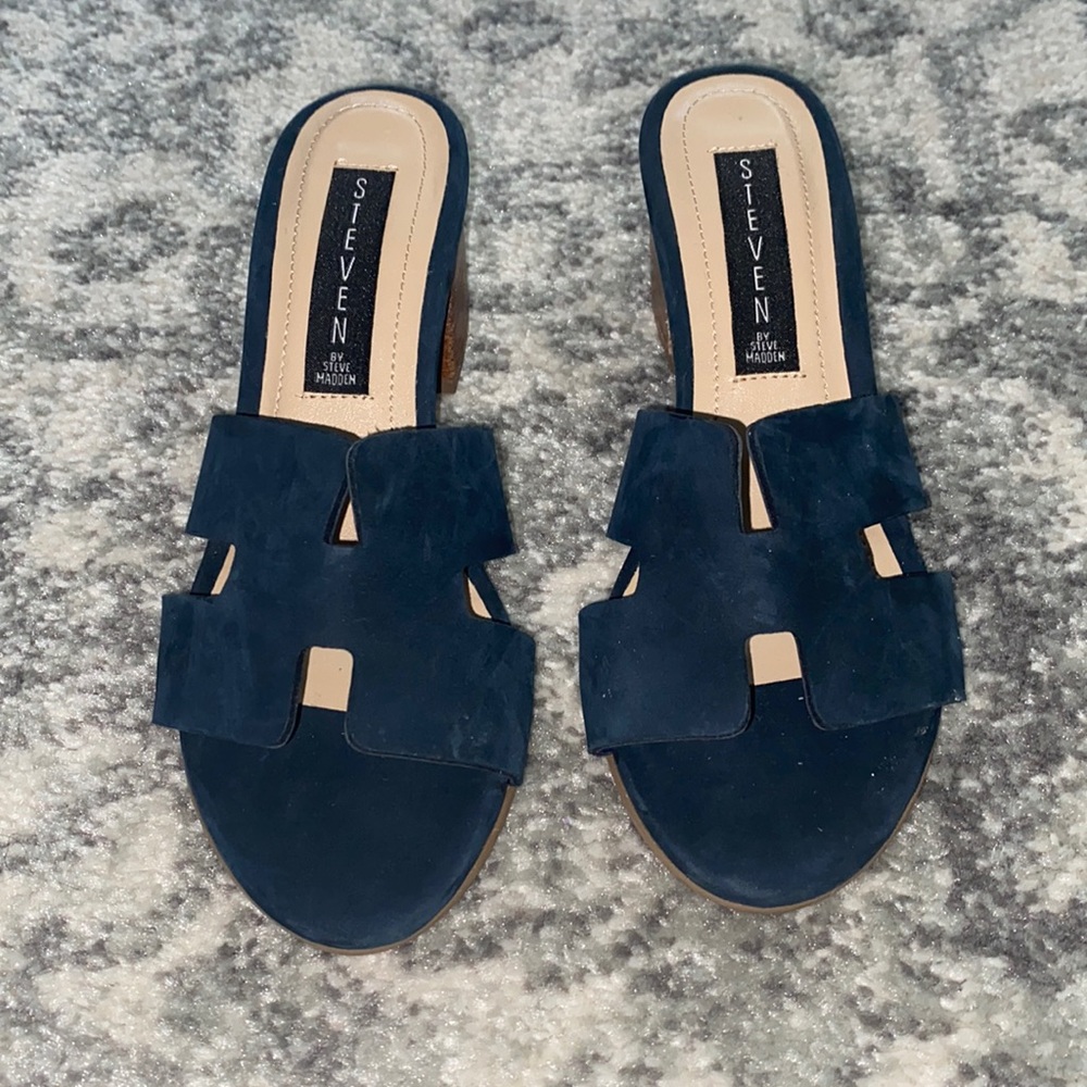 Steven by Steve Madden Black Heeled Sandals Size 6